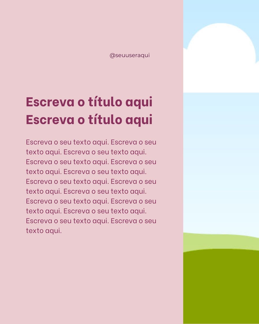 Template para Instagram